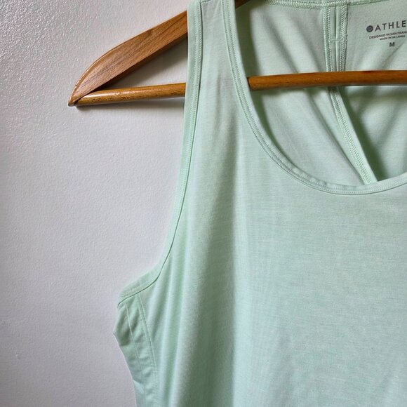 EUC ATHLETA SCOOP NECK WRAP X OPEN BACK MINT GREEN TANK TOP SIZE M - Picture 3 of 12